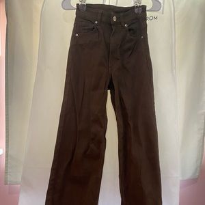 Dark brown straight jeans